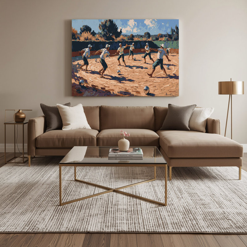 Art mural sur toile beige Sports Sports, H 12 po x l 18 po
