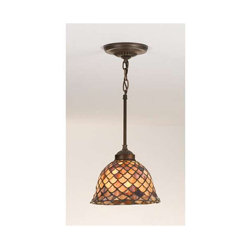 Mathes 1 - Light Mahogany Bronze Single Pendant