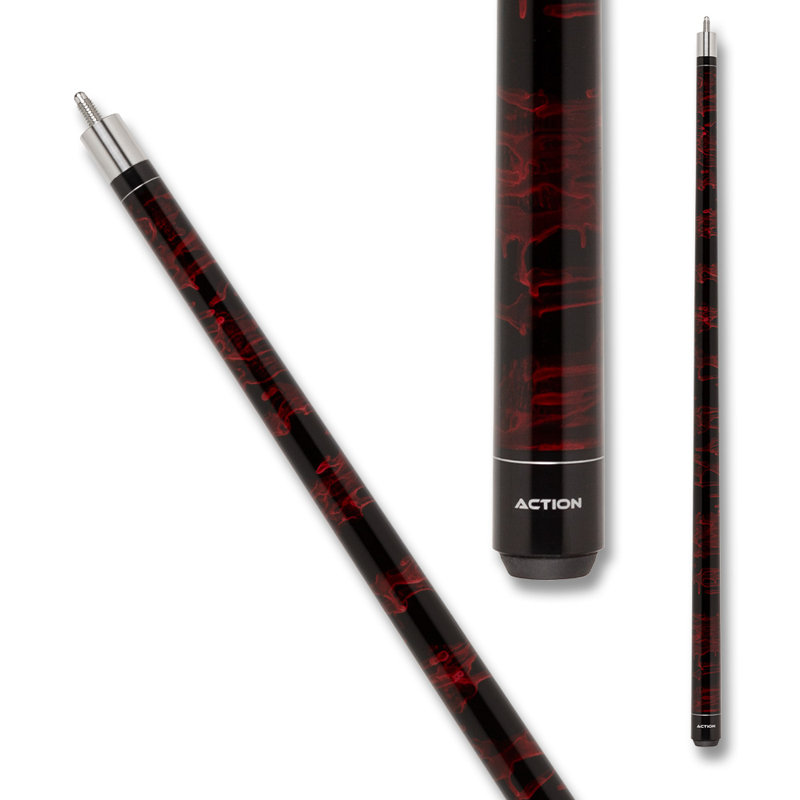 Action VAL03 Value Series Burgundy Drip Pool Cue - 18oz, 18 oz.