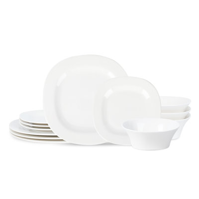 Stone Lain Quadro 12-Piece Dinnerware Set Porcelain