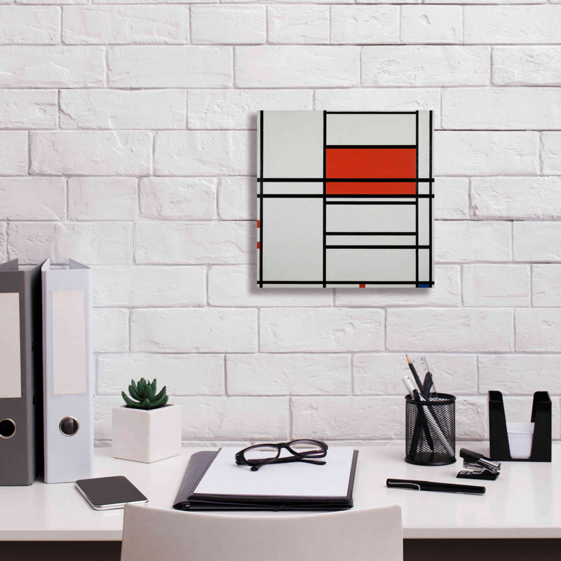 «Composition of Red and White; «No. 1, Composition No. 4 with Red and Blue, 1938-1942» par Piet Mondrian, estampe numérique sur toile