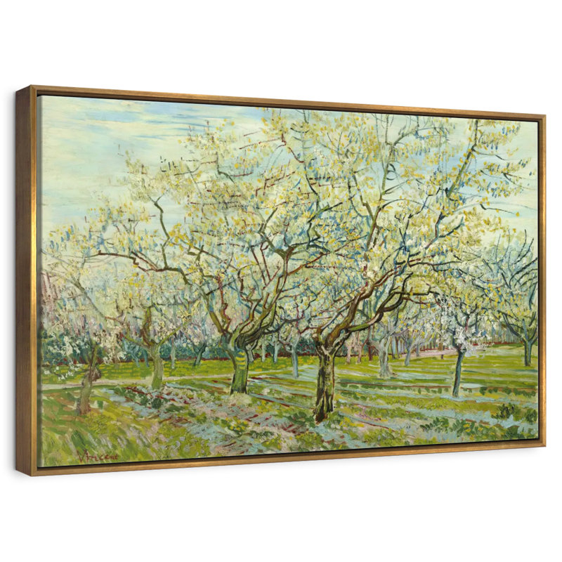 The White Orchard 1888, 46" X 31", Floating Frame Gold