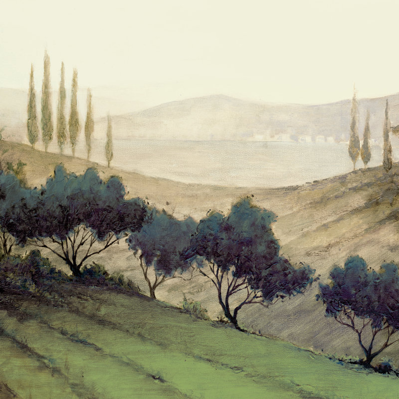 Bright Landscape - Wrapped Canvas Painting,  30cm H  x 30cm W 