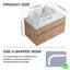 Meuble-lavabo mural de 32 pouces avec lavabo au design et portes à fermeture en douceur