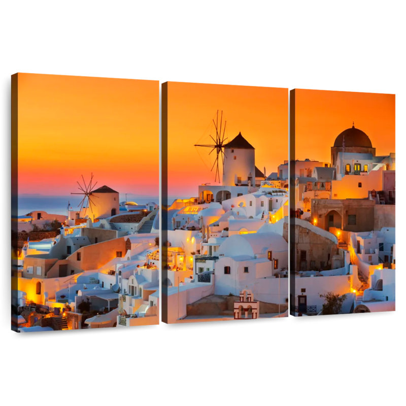 Sebbie Oia Sunset, 48" H x 74" W