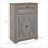 Sideboard, HOMCOM Farmhouse Gray Storage Cabinet with Double Doors, Drawer &amp; Adjustable Shelf | Particle Board | Melamine Coating