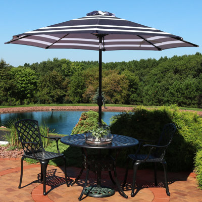 Haney 9' Octagon Market Umbrella with Push-Button Tilt
