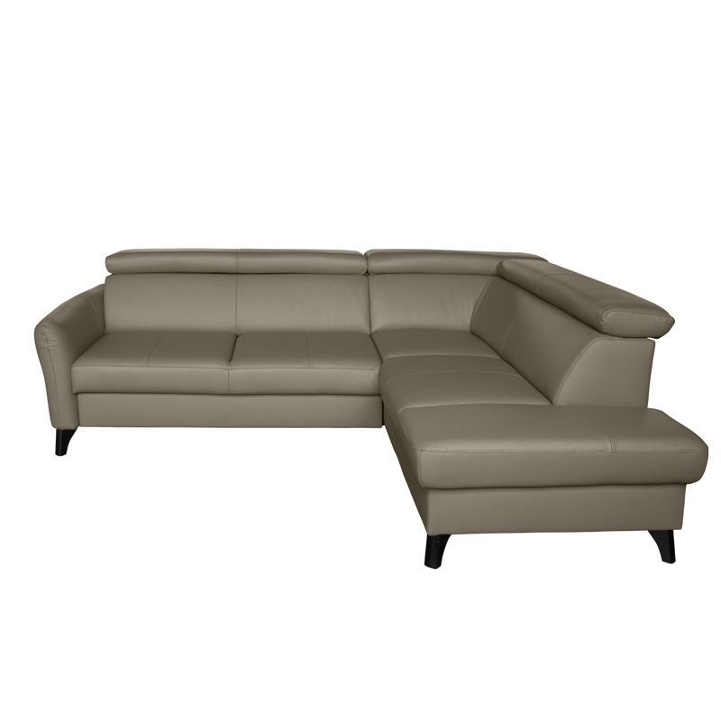 Victoria Upholstered Sleeper Corner Sofa with Ottoman, Right Hand Facing, Taupe