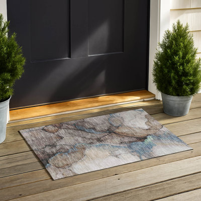 Tapis abstrait intérieur / extérieur lavable à la machine Chantille ACN2590