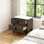 2-drawer Nightstand, Bedside Table With Smooth Gliding Drawers For Bedroom Storage