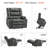 Small Dual Motor Power Recliner Lift Chair Infinite Position, Heat and Vibration Massage, Fabric-116930679