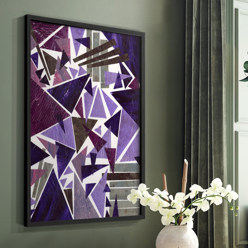 «Purple Dream II», reproduction encadrée - bois massif, Noir, H 28 po x l 22 po