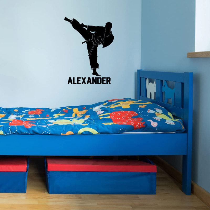 Adhésif décoratif trinité karaté personnalisé pour enfants Trinx - CS100, Noir, H 18 po x l 14 po