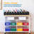 ECR4Kids Letter Size Plastic Tray Organizer with Lids, Large, Storage Bins, 10-Piece-99895651-99895657