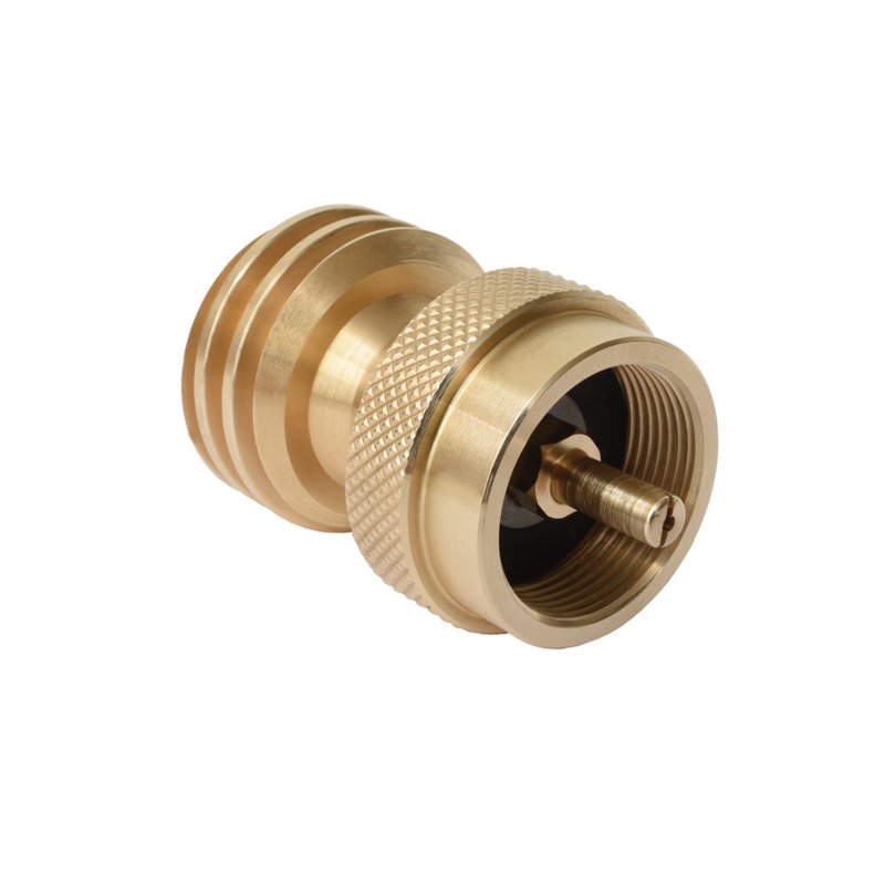 Flame King Propane Tank Adapter, 20LB to 1LB Converter, Use 1LB Propane Tanks when 20lb Runs Out