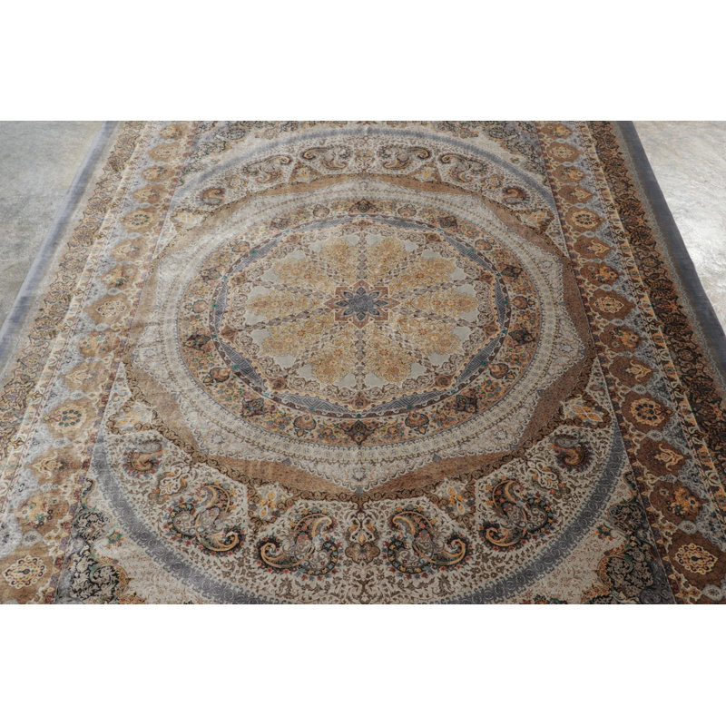 Rug & Kilim’S Modern Style Rug With Central Medallion In Brown Tones