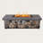 Afterglow Propane Fire Pit Table with Lid,50000 BTU Outdoor Fire Pit,Gray-117416216