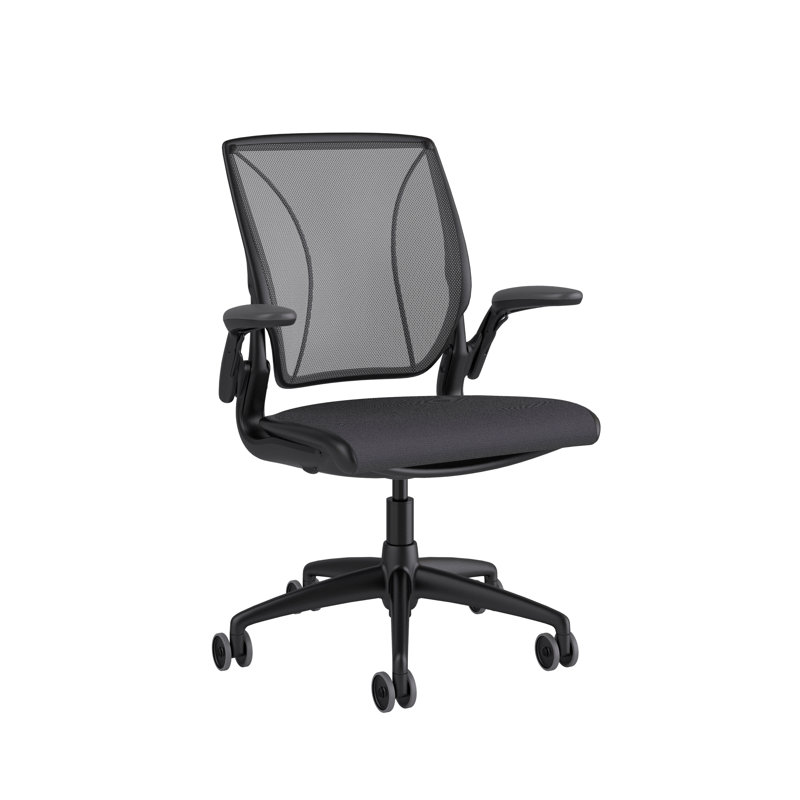 Diffrient World Wool Task Chair, Black, Catena/Caraway, Corde/Black
