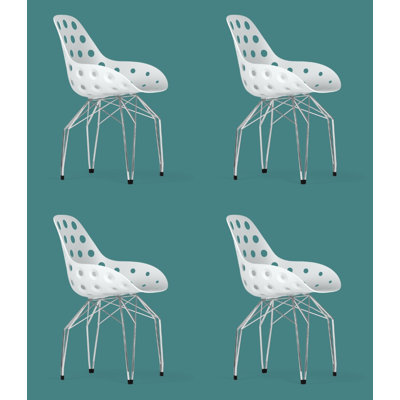 Ensemble de 4 chaises à fossettes