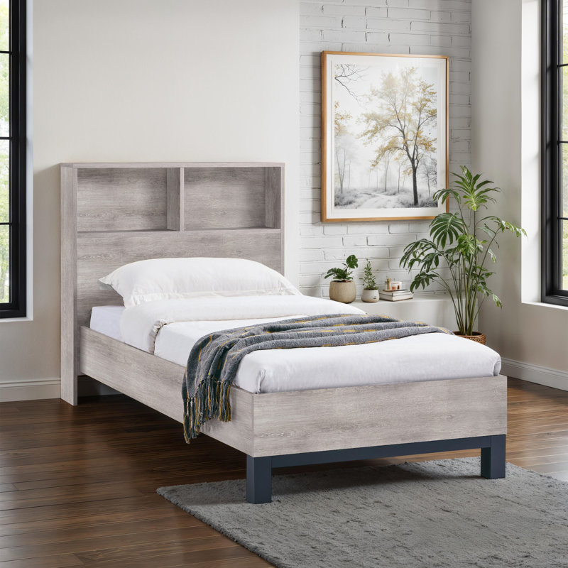 Yonkers Storage Bed, Single (3'), Grey
