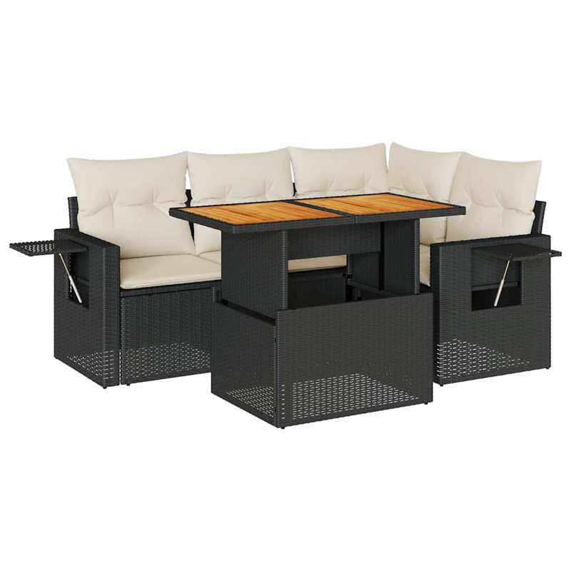 Ensemble de canapé de jardin Vidaxl - noir