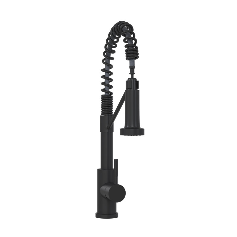 Modern 19" Matte Black Kitchen Faucet With Single Handle - Stainless Steel 304 For Long-Lasting Durability Handle, A Stylish Home Bathroom Interior
