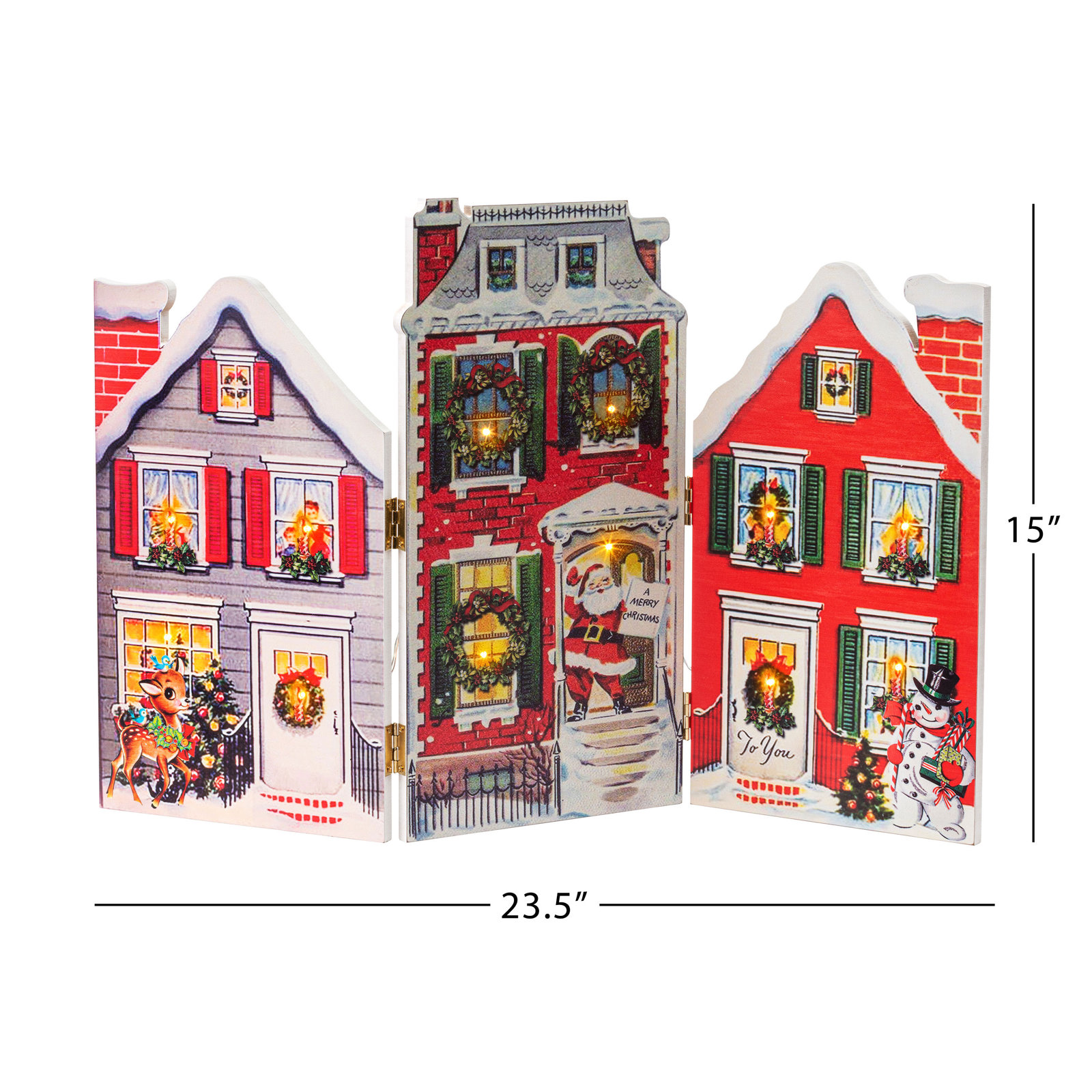 Nostalgic 15" Illuminated Folding Scene - Village