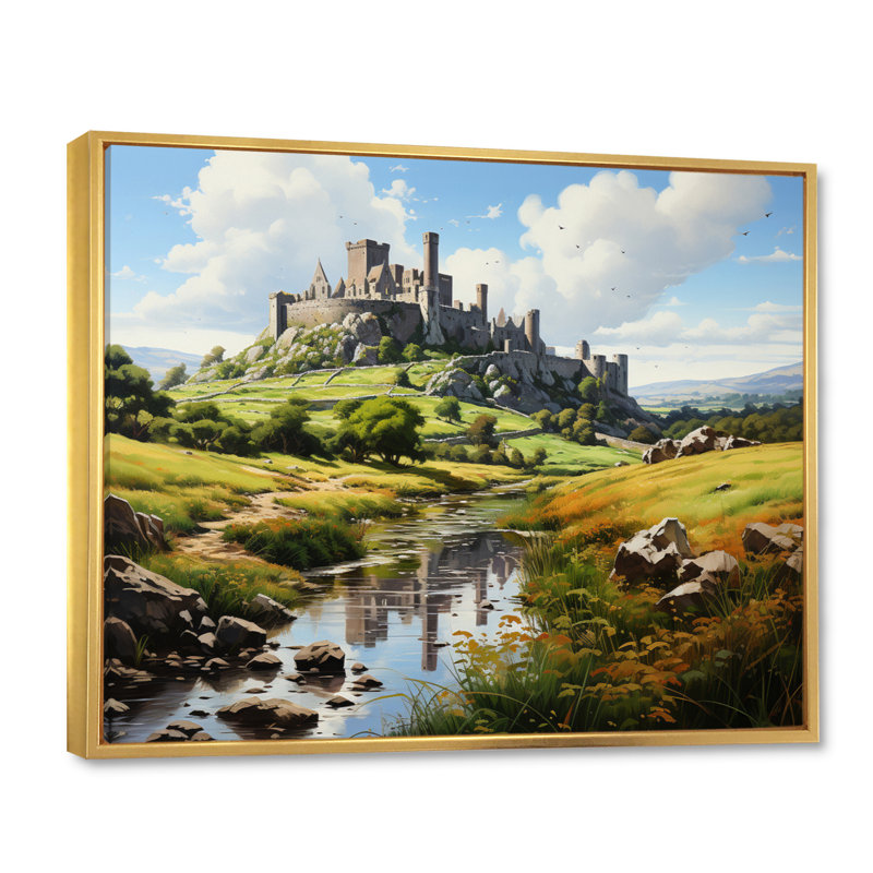 Irlande Irlande, H 12 po x l 20 po x P 1 po, Cadre flottant doré