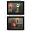Vignette 2 pièces «White / Red paniers» par Susie Boyer, cadre noir