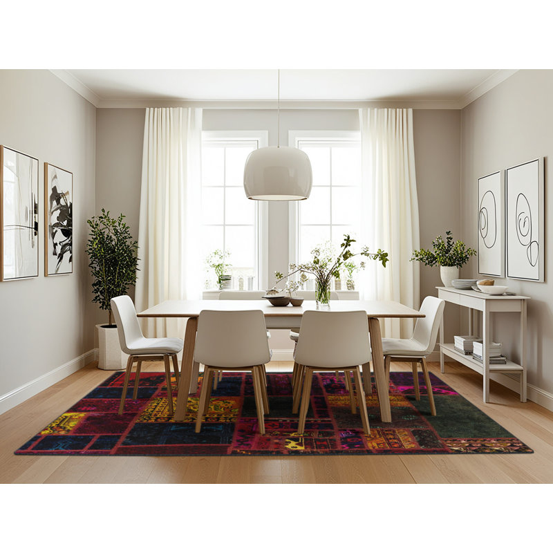 Abstract Indoor Rug, Rectangle 7' x 10'