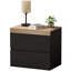 Table de chevet moderne de 23,7 po de largeur avec 2 tiroirs-569852589