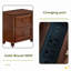 Table de chevet 22,9 po Mid Century-129131531