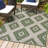 Kyona Geometric Moroccan Diamond Green/Cream Indoor/Outdoor Rug-194891275