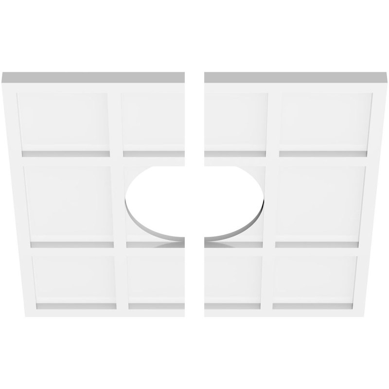 Médaillon de plafond contemporain en PVC de qualité architecturale Rubik 20 pi x P 7 po x P 7 po x P 1 po
