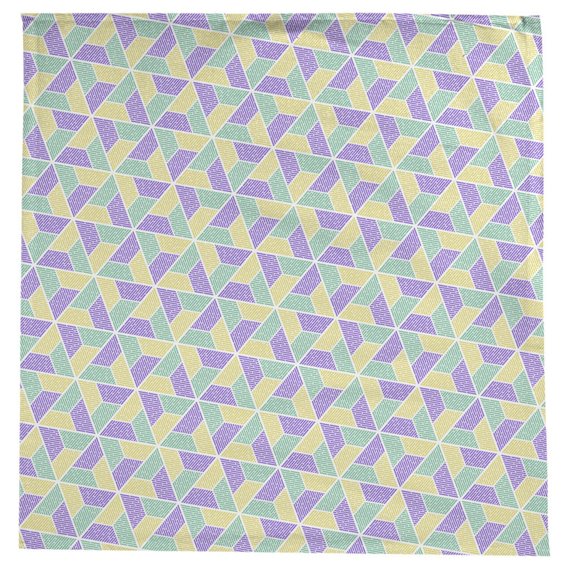 Leffel Trapezoids Tablecloth, Green/Yellow/Purple