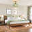 Keab 1-Light Ribbed Glass Flush Mount Ceiling Light for Bedroom-1247666080
