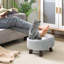 40cm Wide Solid Colour Footstool Ottoman