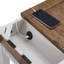 Table de bout en bois massif avec station de charge Sarcoline-1940591438