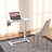 Overbed Table, Mobile Bed Side Table with 4 Wheels, Manual Lifting-1129502328