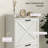Slim Shoe Cabinet with Farmhouse Barn Panels – 2 Flip Drawers, Holds 8 Pairs, Distressed White