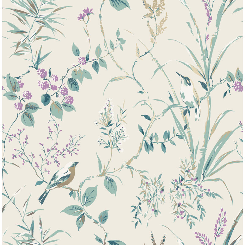 Culebra 10m x 52cm Shimmer Wallpaper Roll, Teal/Plum/Beige