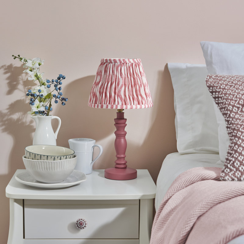 Bibury Wood Table Lamp, Pink