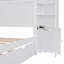 Lit en bois robuste avec rangement intégré, tablettes, prises et lit gigogne pour les chambres modernes-531100279