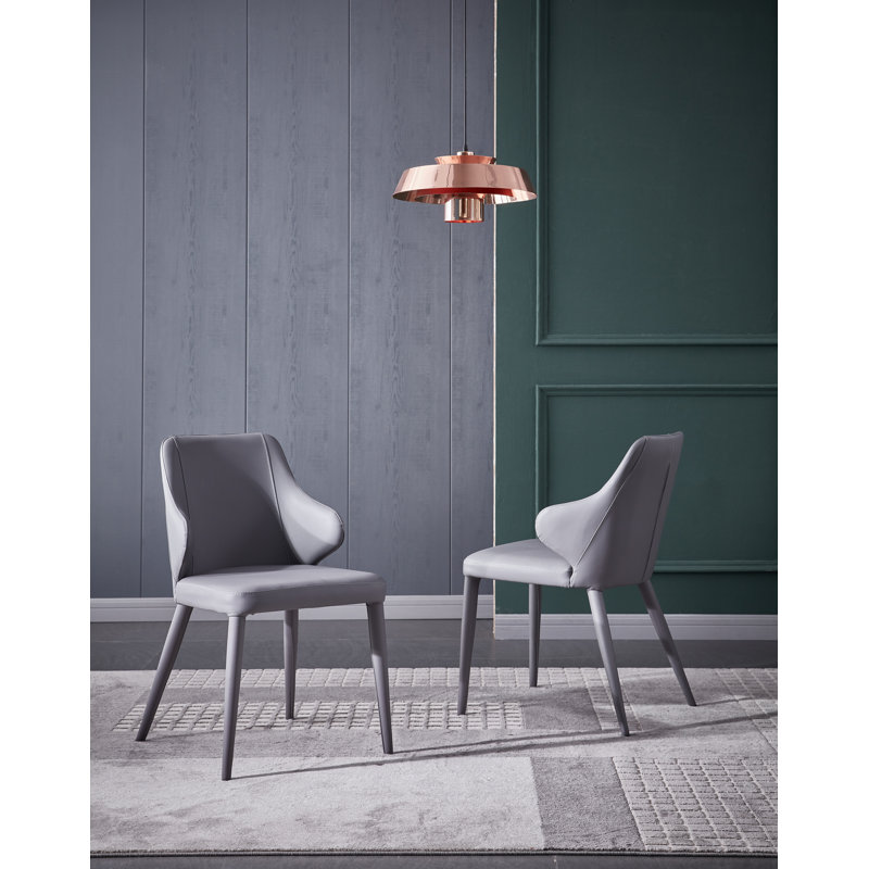 Danery 12'' H Faux Leather Upholstered Side Chair