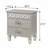 Silver 2-Drawer Nightstand