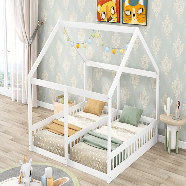 Harper Orchard Sandvos Solid Wood Kids Beds, House Platform Bed, Twin ...