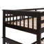 Lit superposé simple au-dessus de double avec rangement et garde-corps pour chambre à coucher, couleur espresso-1518175048