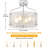 4 - Light Modern Glass Drum Semi Flush Mount Ceiling Light Fixture For Kitchen Bedroom Entryway Hallway-548194216