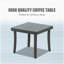 Méridienne d'extérieur, méridienne de patio en plastique et aluminium avec table d'appoint et dossier réglable à 5 positions et roulettes, fauteuil inclinable toutes saisons pour l'extérieur de la piscine, bleu marine