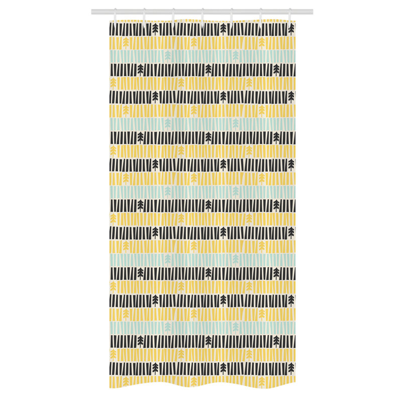 Striped Shower Curtain with Hooks Included, 72" H x 36" W